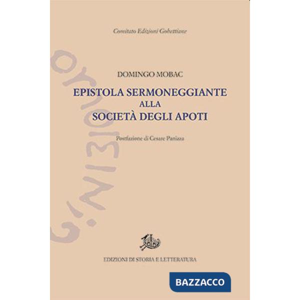 Epistola sermoneggiante alla Società degli Apoti