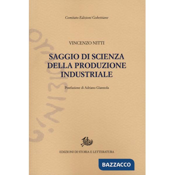 Saggio di scienza della produzione industriale