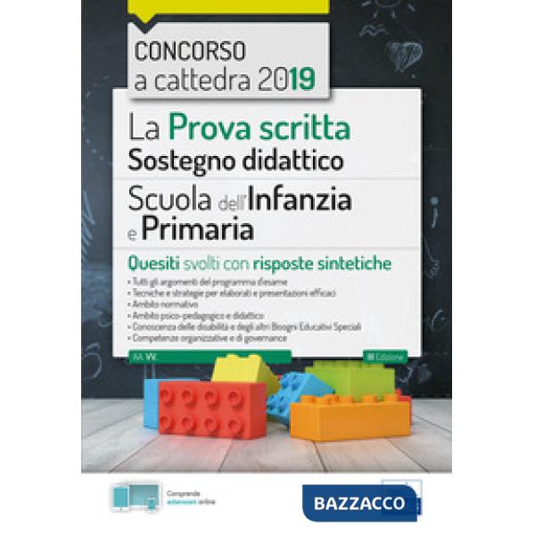 Prova scritta sostegno didattico per la scuola dell'infanzia e primaria (La)