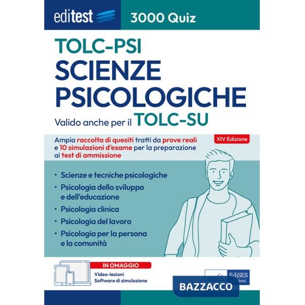 EdiTEST. Scienze psicologiche. 3000 Quiz. Ampia raccolta di quiz tratti da prove reali e 10 simulazioni per la preparazione ai t