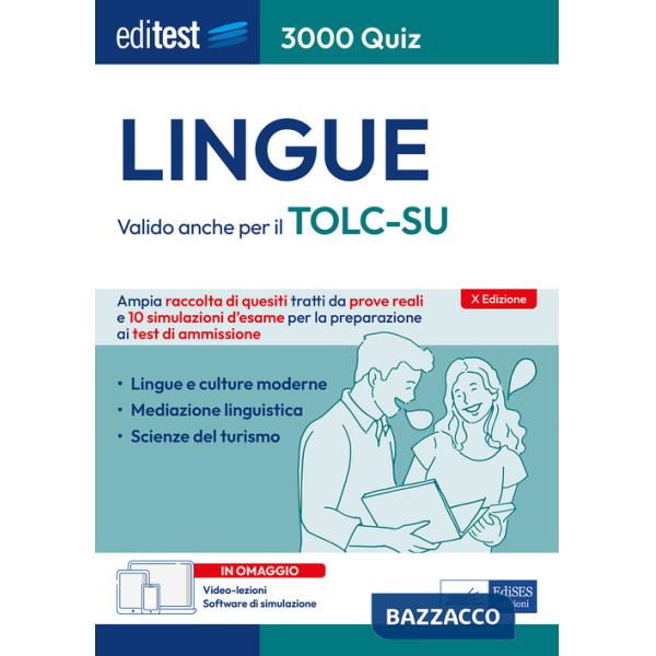 EdiTEST. Lingue. 3000 quiz. Ampia raccolta di quesiti tratti da prove reali e 10 simulazioni d'esame per la preparazione ai test