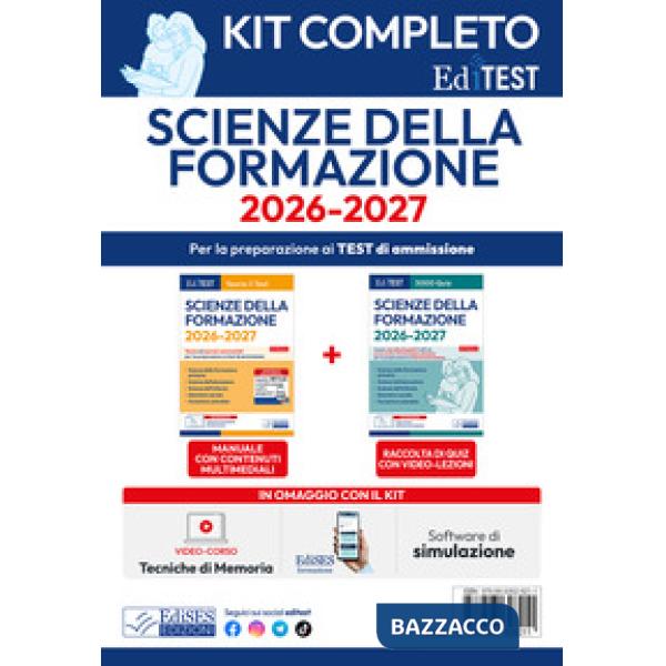 Kit completo EdiTEST Scienze della formazione. Con software di simulazione