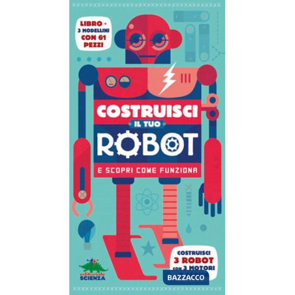 Costruisci il tuo robot e scopri come funziona. Costruisci 3 robot con 3 motori a carica. Con gadget