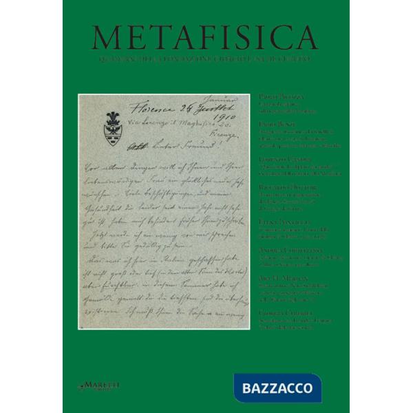 Metafisica. Quaderni della Fondazione Giorgio e Isa de Chirico (2021). Vol. 20-21