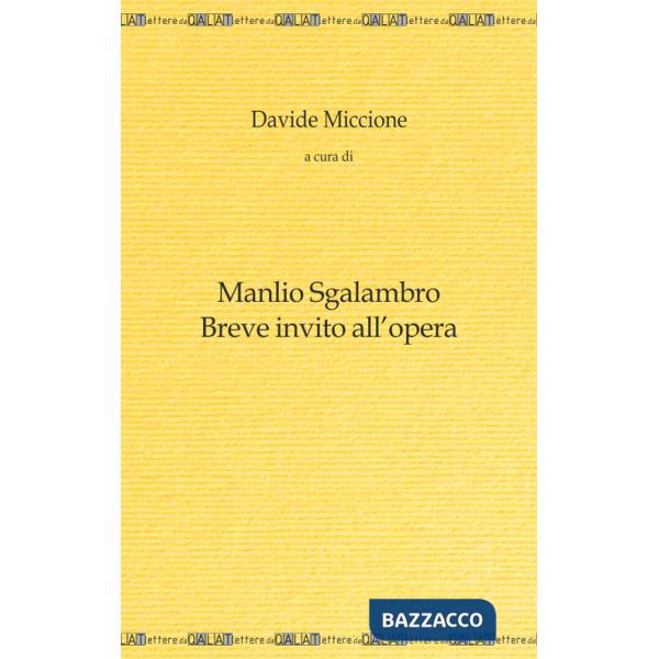 Manlio Sgalambro. Breve invito all'opera
