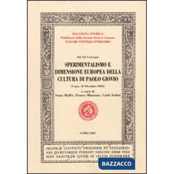 Sperimentalismo e dimensione europea della cultura di Paolo Giovio