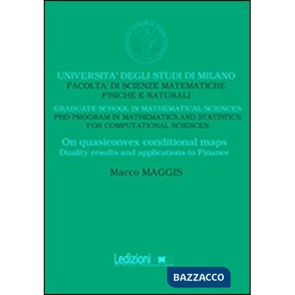 On quasiconvex conditional maps. Duality results and applications to finance