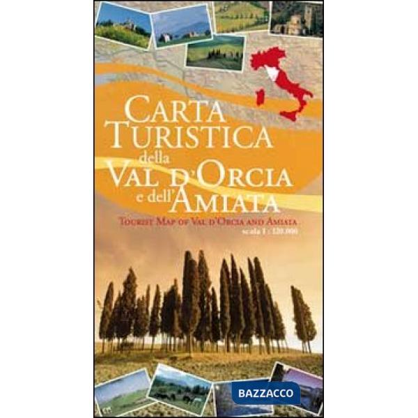 Carta turistica della Val d'Orcia e dell'Amiata 1:120.000