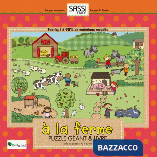 A la ferme. Puzzle géant & livre. Ediz. illustrata