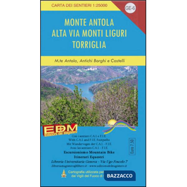 GE 6 Monte Antola, Torriglia, alta via dei monti liguri 1:25.000
