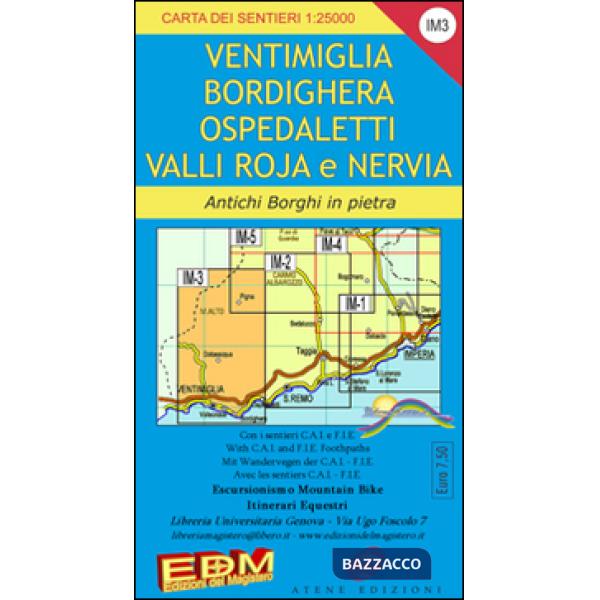 IM 3 Imperia, Ventimiglia, Pigna, alta via dei monti liguri 1:25.000