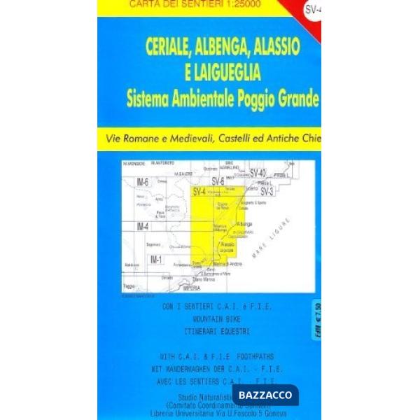 SV 4 Savona, Ceriale, Albenga, Alassio, Laigueglia 1:25.000