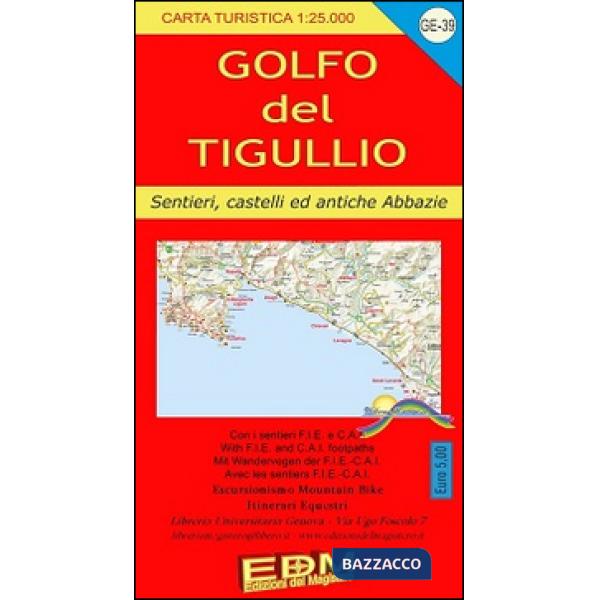 GE-39 Golfo Tigullio turisti. Carte dei sentieri di Liguria