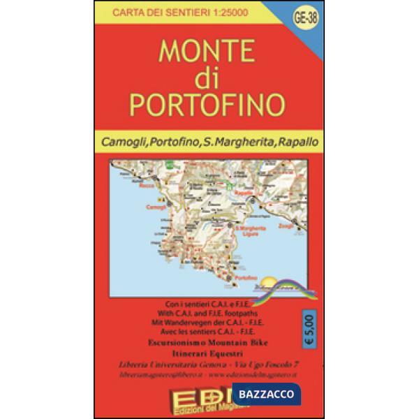 GE 38 Monte di Portofino. Carta dei sentieri 1:25.000