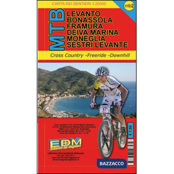 MTB-2 Levanto. Carte dei sentieri di Liguria per mountain bike MTB VTT