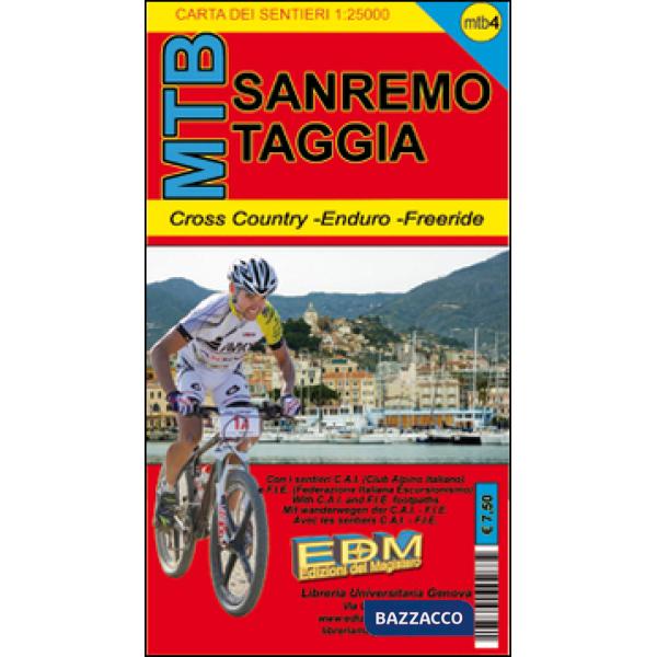 MTB-4 Sanremo. Carte dei sentieri di Liguria per mountain bike MTB VTT