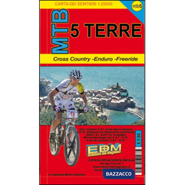 MTB 5 Terre. Carte dei sentieri di liguria per mountain bike MTB VTT
