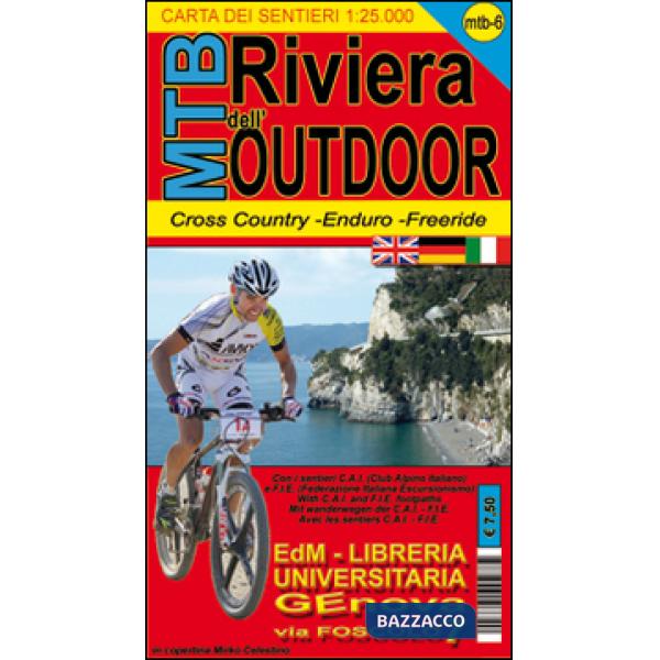 MTB-6 riviera dell'outdoor. Carte dei sentieri di Liguria per mountain bike MTB VTT