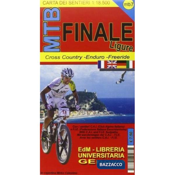 MTB-7 Finale Ligure. Carte dei sentieri di Liguria per mountain bike MTB VTT