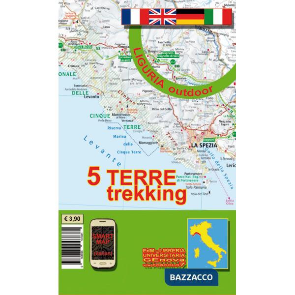 5 Terre trekking. Carta dei sentieri 1:25.000