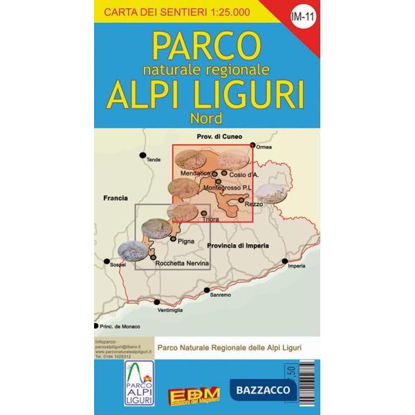 Parco naturale regionale alpi liguri nord. Carta dei sentieri 1:25.000