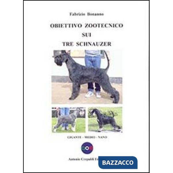 Obiettivo zootecnico sui tre schnauzer. Gigante, medio, nano