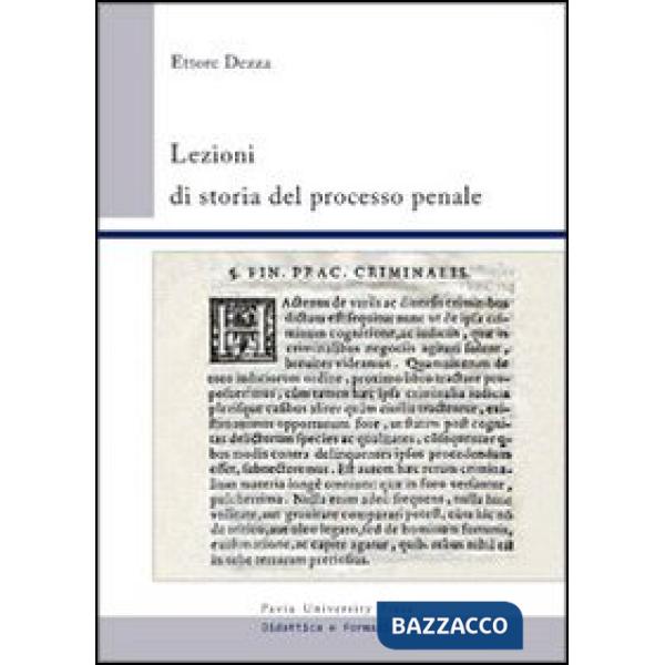 Lezioni di storia del processo penale