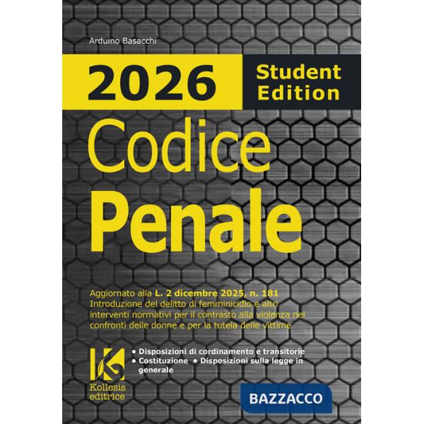 Codice penale 2026 Student edition