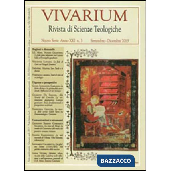 Vivarium. Rivista di scienze teologiche (2013). Vol. 3