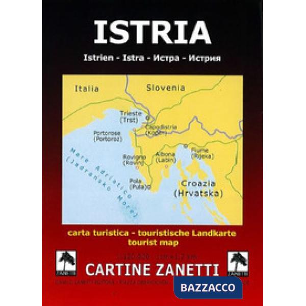 Istria-Istrien-Istra. Carta turistica 1:120.000 1cm1,2km