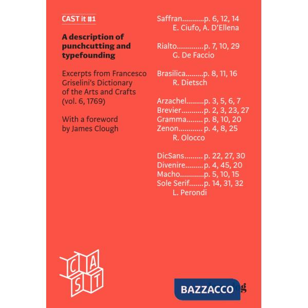 Cast It. Ediz. illustrata. Vol. 1: A description of punchcutting and typefounding
