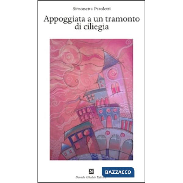 Appoggiata a un tramonto di ciliegia