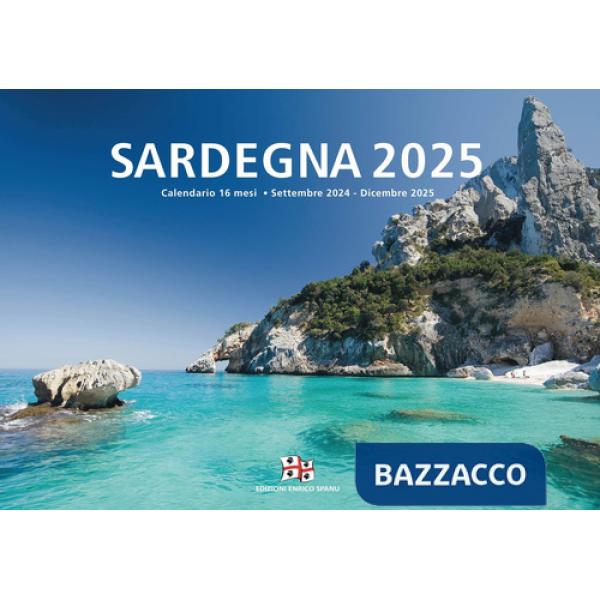 Sardegna 2025. Calendario da tavolo 16 mesi. Settembre 2024-dicembre 2025