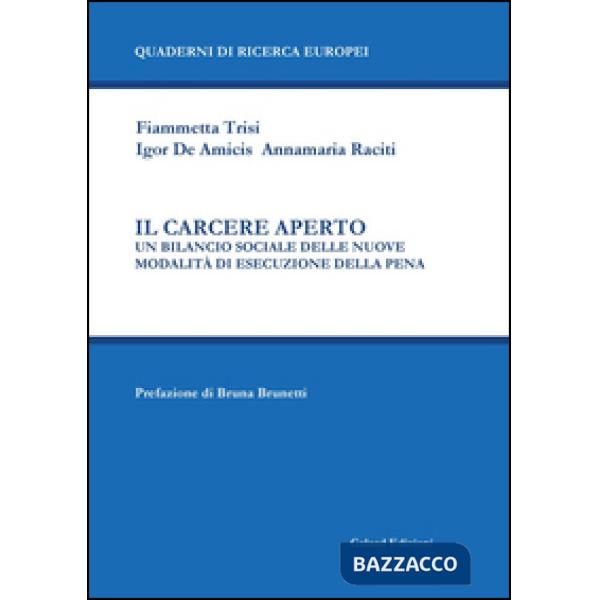 Carcere aperto. Un bilancio sociale delle nuove modalità di esecuzione della pena (Il)