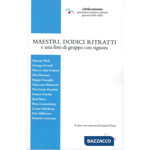 Maestri, dodici ritratti e una foto di gruppo con signora