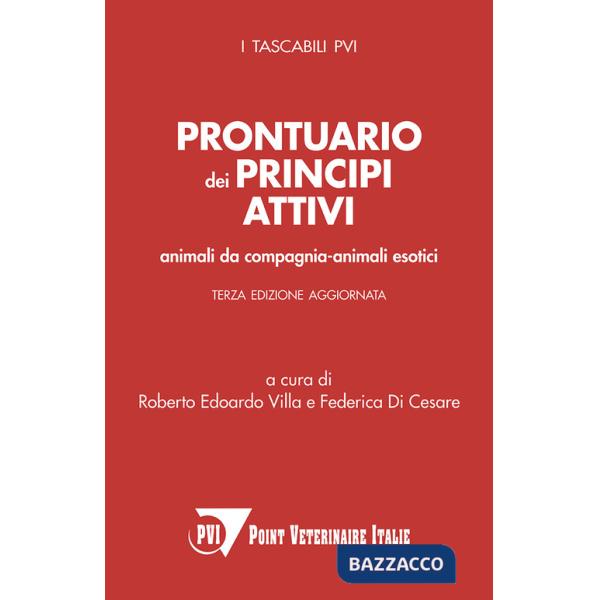 Prontuario principi attivi. Animali da compagnia