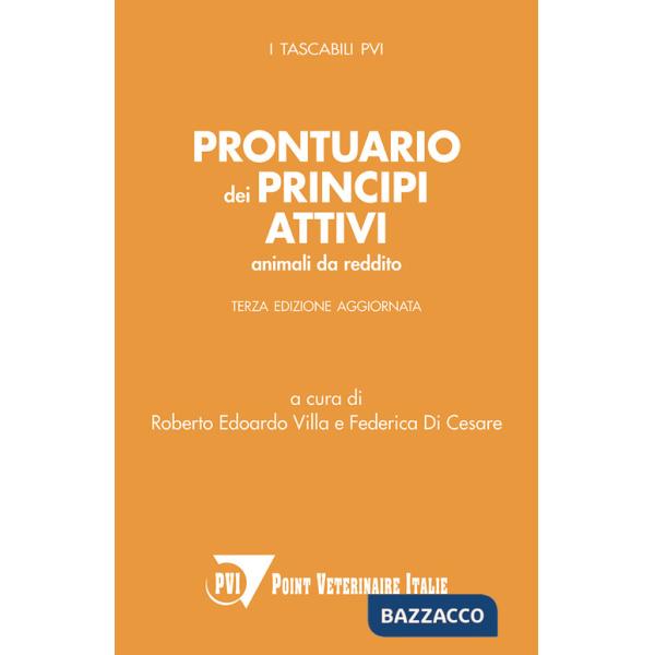 Prontuario dei principi attivi. Animali da reddito