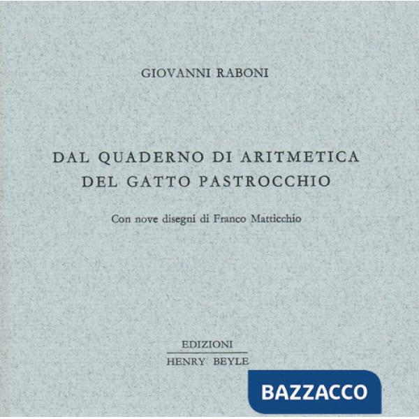 Dal quaderno di aritmetica del gatto Pastrocchio