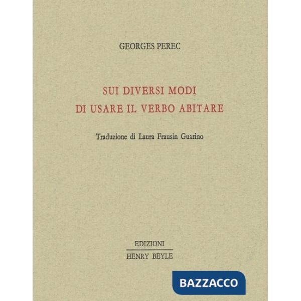 Sui diversi modi di usare il verbo abitare