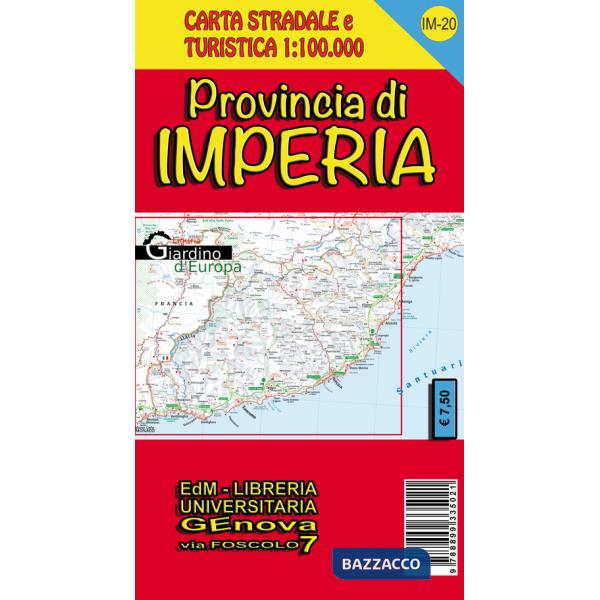 Provincia di Imperia. Carta stradale 1:100.000