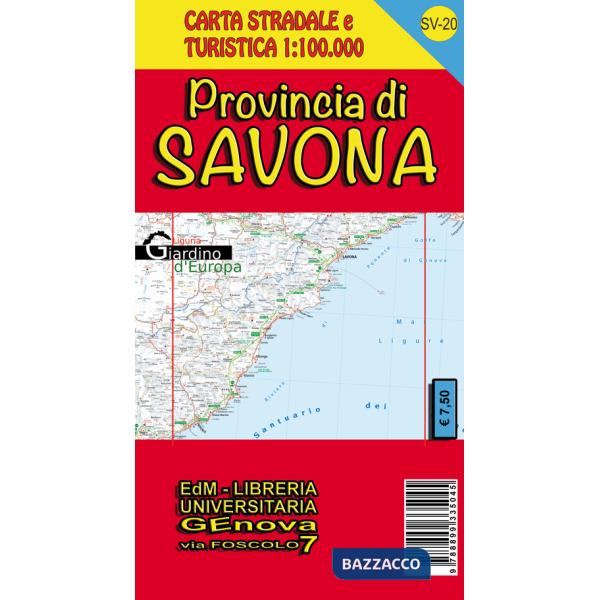 Provincia di Savona. Carta stradale e turistica 1:100.000