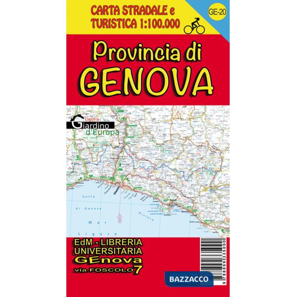 Provincia di Genova. Carta stradale e turistica. Sentieri