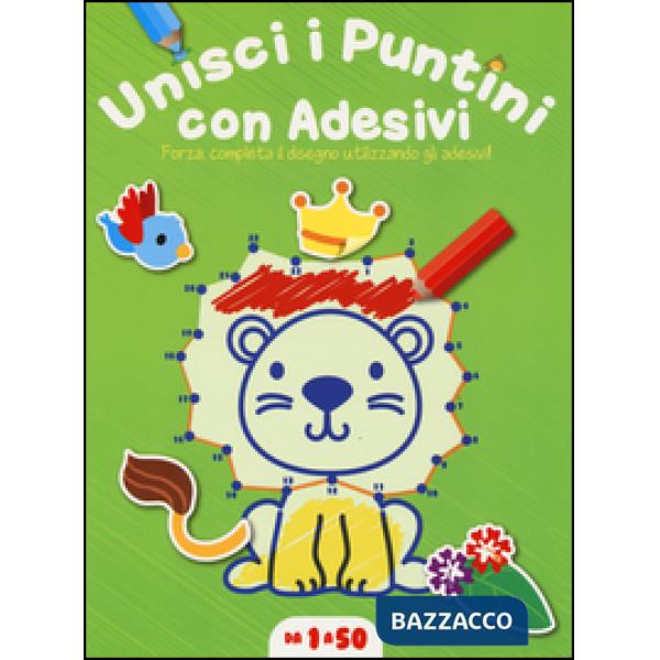Unisci i puntini. Copertina verde (1-50). Con adesivi
