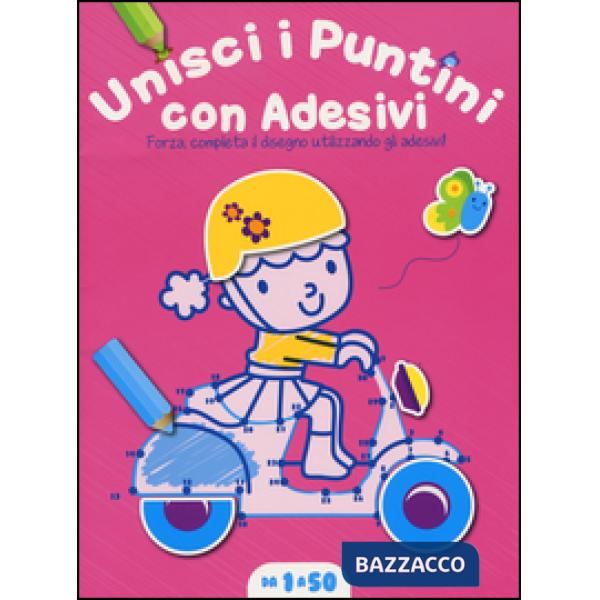 Unisci i puntini. Copertina rosa (1-50). Con adesivi