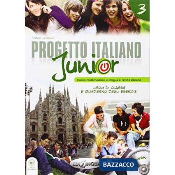 PROGETTO ITALIANO JUNIOR 3 LIBRO DELLO STUDENTE & QUADERNO + CD AUDIO