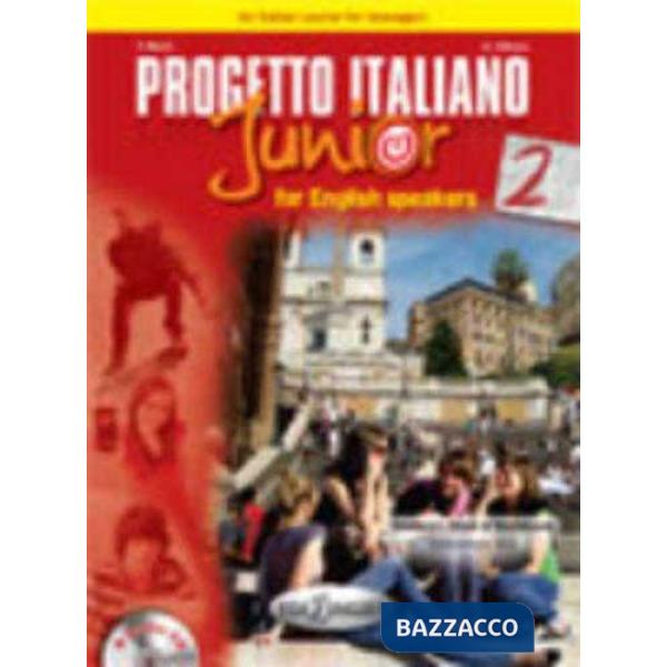 PROGETTO ITALIANO JUNIOR 2 FOR ENGLISH SPEAKER LIBRO + CD AUDIO + DV