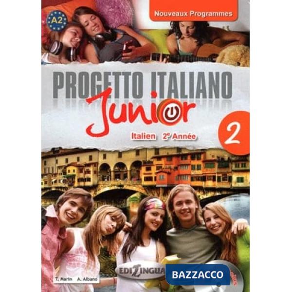 PROGETTO ITALIANO JUNIOR 2 POUR FRANCOPHONES (MANUEL) + CD AUDIO