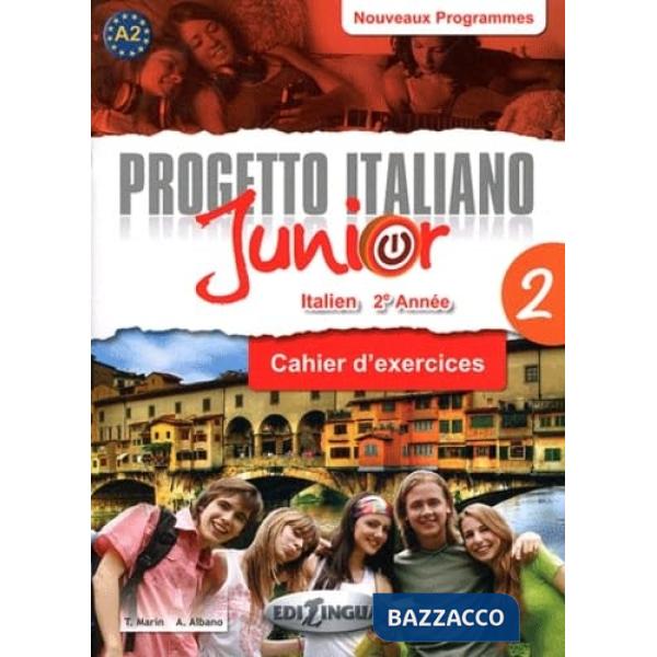 PROGETTO ITALIANO JUNIOR 2 POUR FRANCOPHONES CAHIER D'EXERCICES + DVD
