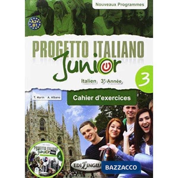 PROGETTO ITALIANO JUNIOR 3 POUR FRANCOPHONES CAHIER D'EXERCICES + DV
