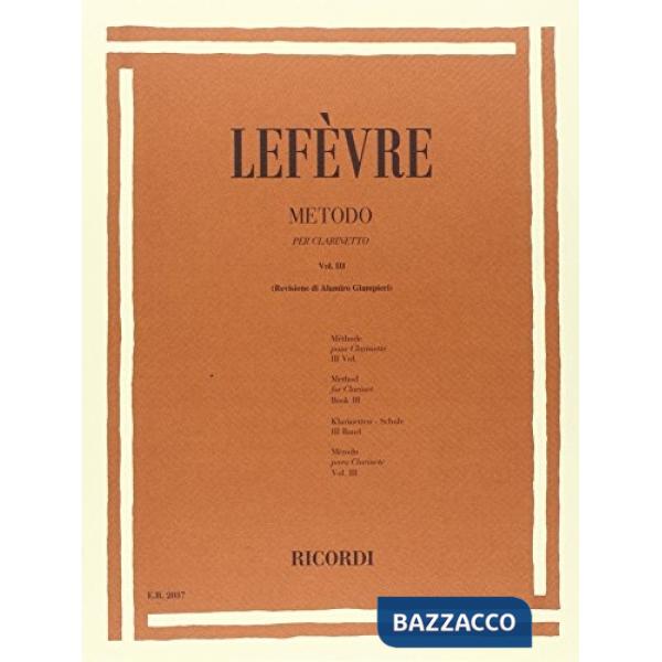 METODO PER CLARINETTO VOL. 3